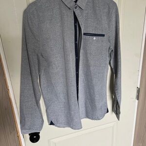 Classic Gray Men's Dress Shirt